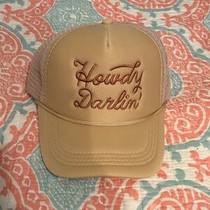 Tan 'Howdy Darlin' Trucker Hat